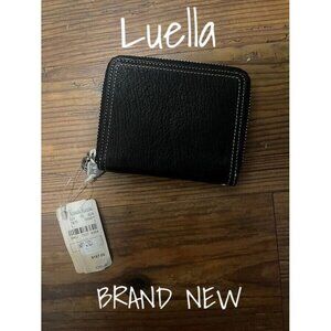Luella England Black Leather Wallet with Logo - New with Tags from Neiman Marcus